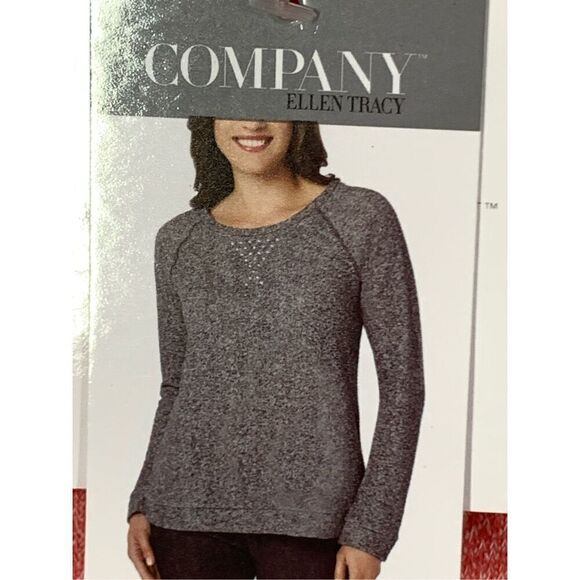 Box 001 Ellen Tracy Company Women's Long Sleeve Embellished Sweater Coral XX-Lar - Picture 3 of 8